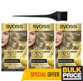 Produktbild: Syoss Oleo Intense 8-05 Beige Blonde Haarfarbe Natur aussehender Farbton 3er ...