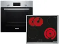 Produktbild: Bosch HBD231CR62 Set Backofen HBF133BR0 Edelstahl + Glaskeramikkochfeld PKN645BA2E + Backblech HEZ431002