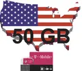 Produktbild: Prepaid t-Mobile USA SIM Karte mit 50 GB Daten + nat. Tel. für 30 Tage