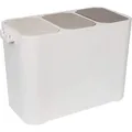 Produktbild: ONVAYA® Recycling Mülleimer mit 3 Fächern | Gesamtvolumen 27 Liter | 3 Kammern à 9L |  Mülltrennsystem für Küche & Bad | Modernes Design in ... - Weiß