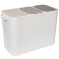 Produktbild: ONVAYA® Mülltrennsystem Ben | Mülltrennung mit mehreren Fächern | Mülleimer in creme-weiß | Abfalleimer für Küche & Bad (27 Liter, Creme-Beige-Braun)