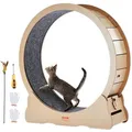 Produktbild: VEVOR Katzenlaufrad, 1100 mm, Katzenlaufband, mit abnehmbarem Laufband, Katzen-Teaser zum Laufen, Gehen, Training, geeignet für die meisten Katzen bis zu 11,3 kg, Katzen Laufrad, Holzfarbe