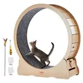 Produktbild: VEVOR Katzenlaufrad, 1100 mm, Katzenlaufband, mit abnehmbarem Laufband, Katzen-T - Braun