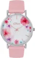 Produktbild: s.Oliver Quarzuhr 2038370, Armbanduhr, Damenuhr, analog, Blumen, Silikonarmband
