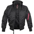 Produktbild: Alpha Industries MA-1 ZH Back Print Fliegerjacke (Sale) black/refelctive, Größe S