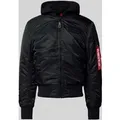 Produktbild: Alpha Industries Bomberjacke mit Label-Patch in Black, Größe S