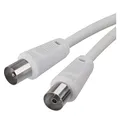 Produktbild: EMOS Antennenkabel, Koaxialkabel, Fernsehkabel 7,5 m, Koax-Kabel für Digitales Fernsehen, TV, Receiver, SAT, doppelt abgeschirmt, gerader Koax-Stecker auf gerade Koax-Buchse