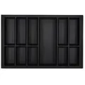 Produktbild: SO-TECH® Besteckeinsatz ORGA-BOX VII schwarz für z.B. Schüller und Schröder Küchen, für Schubladen mit 80 cm Breite, 726 x 474 mm schwarz 72.6 cm x 5.05 cm x 47.4 cm