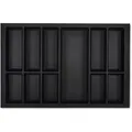 Produktbild: SOTECH Orga-Box VII Besteckeinsatz Schwarz 800 mm Höhe 50,5 mm mit Softtouch Oberfläche