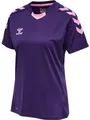 Produktbild: hummel Core XK Poly Jersey S/S Damen Trikot, Kurzarm Sport T-Shirt, Sportkragen mit Fronteinsatz, BEECOOL-Stofftechnologie, 100% Polyester, Normale Passform (1er Pack)