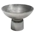 Produktbild: casa NOVA GRAVIUS Deko-Schale mit Standfuß Aluminium Silbergrau Ø 33 x H 21 cm