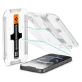 Produktbild: Spigen Glas.tR EZ Fit Schutzfolie kompatibel mit iPhone 16e, iPhone 14, iPhone 13, iPhone 13 Pro, 2 Stück, Kratzfest, 9H Härte Folie
