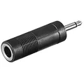 Produktbild: Klinken-Adapter 3,5mm Klinkenstecker Mono auf 6,3mm Klinken Kupplung Mono schwarz