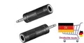 Produktbild: 2  x  Adapter, Klinkenstecker Mono 3,5mm auf Klinkenkupplung Mono 6,3mm