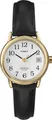 Produktbild: Timex Damen Weiße Schwarze Lederarmbanduhr T2H341 Uhr
