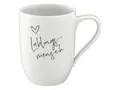 Produktbild: Villeroy & Boch Becher Statement Becher m. Henkel Lieblingsmensch 0,34 l, Premium Porcelain