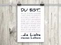 Produktbild: artissimo Poster Poster mit Spruch DinA4 Bild Kunstdruck Sprüche Liebe Liebeserklärung, romantische Zitate und Sprüche: Liebeserklärung