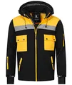 Produktbild: Rock Creek Herren Softshell Jacke Outdoor Jacke Windbreaker Übergangsjacke Anorak Kapuze Regenjacke Winterjacke Herrenjacke Jacket H-292 Schwarz XL