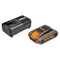 Produktbild: WORX WA3601 Akku- und Ladegerät-Set, 20 V, 2 Ah - N