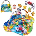 Produktbild: Lionelo Anika Plus 2in1 Spielmatte, Laufstallfunktion Spielbogen für Babys, 2 Bögen, Spielzeuge im Set ab Geburt nutzbar