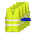 Produktbild: 4x Warnweste nach DIN EN ISO 20471 - Geeignet für KFZ in ganz Europa Auto