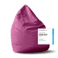 Produktbild: Lumaland Sitzsack Luxury XL Plus 85x65cm | Microvelours Beanbag mit extra weichem & robustem Stoff | Für Erwachsene & Kinder| Ideal geeignet für Kinderzimmer | Sessel & Stuhl Bean Bag [Pink]