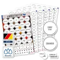 Produktbild: 248 Gewürze Etiketten Aufkleber - rund - schwarz/weiß - Gewürzetiketten Selbstklebend - Wasserfest - Gewürz Sticker - 38mm - für Gewürzgläser, Dosen und Regale - Feinschmecker Edition (schwarz/weiß)