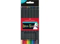Produktbild: Buntstifte Faber-Castell Black Edition, schwarzes Holz, Dreikantform, farbsortiert, 12er Etui
