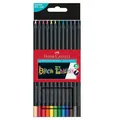 Produktbild: 1-40x FABER-CASTELL Dreikant-Buntstifte Black Edition, 12er Etui BIS 65% RABATT