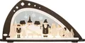 Produktbild: WEIGLA - Schwibbogen original Erzgebirge I Motiv Erzgebirgische Weihnacht I LED-Lichterbogen Weihnachten I Größe 66 x 33,8 x 6 cm I Inklusive Beleuchtung I beleuchtete Weihnachtsdeko innen I aus Holz
