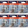 Produktbild: 6x Osram P21/5W mit Metallsockel 12V 21/5W Sockel BAY15d