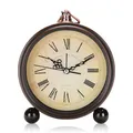 Produktbild: Sporgo Retro Wecker Analog Ohne Ticken: Nachttischuhr Tischuhr Vintage Silent Kleine Lautlos Batteriebetrieben, Vintage Tischuhr Analog für Schlafzimmer Wohnzimmer Kinder