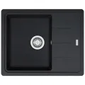 Produktbild: Franke Spüle BASIS BFG 611-62 ONYX mit Excenterbedienung / Fragranit Küchenspüle
