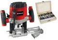 Produktbild: Einhell Oberfräse TC-RO 1155 Kit (1100 Watt, Ø 6 und 8 mm, Drehzahlregulierung, Parallelanschlag, Absaugadapter, inkl. Zubehör & diverse Fräser)