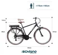 Produktbild: F.lli Schiano E-Ride, E Bike Trekking 28 Zoll, 36V 10.4Ah Abnehmbarer Akku, Motor 250W 40Nm, Trekking EBike für Herren, Schwarz