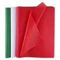 Produktbild: Miahart Weihnachtliches Seidenpapier, 60 Blatt, 50 x 35 cm für DIY und Basteln, Geschenktüten, Dekorationen, Geschenkpapier mehrfarbig