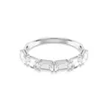 Produktbild: Swarovski Millenia Armreif, Weißes, Rhodiniertes Armband mit Strahlenden Kristallen im Oktagon-Schliff