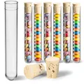 Produktbild: 100 Kunststoff Reagenzgläser Reagenzglas mit Korken 105x17 ☆ Geeignet für M&Ms ☆
