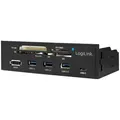 Produktbild: LOGILINK Multifunktions-Frontpanel, Multi-Slot-Cardreader, USB 3.0 19-Pin Stecksockel [Stecker]
