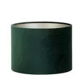 Produktbild: Lampenschirm Zylinder in Velours Dunkel Grün für Tischleuchte Wandleuchte 20-...