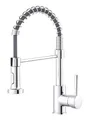 Produktbild: Lenz Küchenarmatur NOVA Chrom – mit verstellbarer Pendelbrause & 360° schwenkbaren Auslauf – hochwertige Markenkartusche – 46070902
