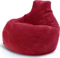 Produktbild: Green Bean® Sitzsack mit Rückenlehne 80x80x90cm - Gaming Chair mit 230L Füllung Cordstoff - Bean Bag Bodenkissen Lounge Sitzhocker Relax-Sessel Gamer Gamingstuhl Rot