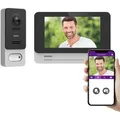 Produktbild: Philips WelcomeEye Wireless Video-Türsprechanlage Bluetooth, WLAN Komplett-Set Schwarz/Grau, Aluminium