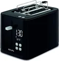 Produktbild: Krups KH641810 Smart'n Light Toaster, Zwei-Scheiben-Toaster, Digitaldisplay, 7 Bräunungsstufen, herausnehmbare Krümelschublade, Countdown, Anhebevorrichtung, Schwarz