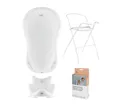 Produktbild: Hylat Baby Babybadewanne Baby Badewanne und WC Set – TÜV Rheinland zertifiziert – Hug Me, Lite, (4-teiliges SET, 4-tlg), Babywanne, Sitz, Ständer, Abfluss – Weiß