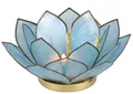 Produktbild: Guru-Shop Windlicht Lotus Teelicht Muschel 14*6 cm - himmelblau