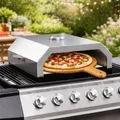 Produktbild: Pizzaofen Grill Edelstahl BBQ Pizzaaufsatz Pizzastein Thermometer Outdoor