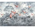 Produktbild: Fototapete Vlies INX8-053 Ink Flamingos in the Sky 8-tlg. 400 x 280 cm