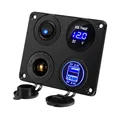 Produktbild: Thlevel Dual USB Ladegerät Schalter Panel 4 in 1 Adapter 12V Steckdose Voltmeter