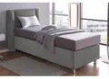 Produktbild: Boxspringbett, grau (mikrovelours dunkelgrau), Liegefläche B/L: 90cm x 200cm, H2, Bonnell-Federkernmatratze, Kopfteil und seitliche Einfassung Unterbox: Mikrovelours (100% Polyester);Obermatratze und Spiegelfläche der Unterbox: 100% Polyester;Zierkissen: gefüllt mit Polyester-Hohlfaser, Bezug aus 100% Polyester, WESTFALIA SCHLAFKOMFORT, Komplettbetten, Boxspringbett, inkl. Zierkissen